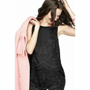CABI HOLIDAY JUBILEE TOP- BLACK BURNOUT TOP